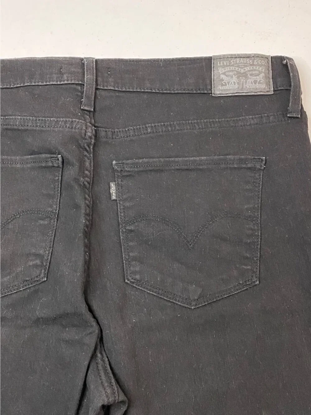 Levis 720 High Rise Super Skinny Jeans Womens 33x30 Black Stretch Denim - Picture 4 of 11